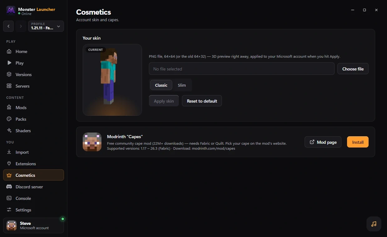 Monster Launcher — Skins